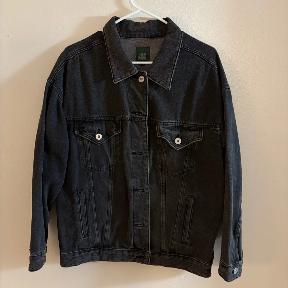 Wild Fable Black Jean Jacket - Picture 2 of 5